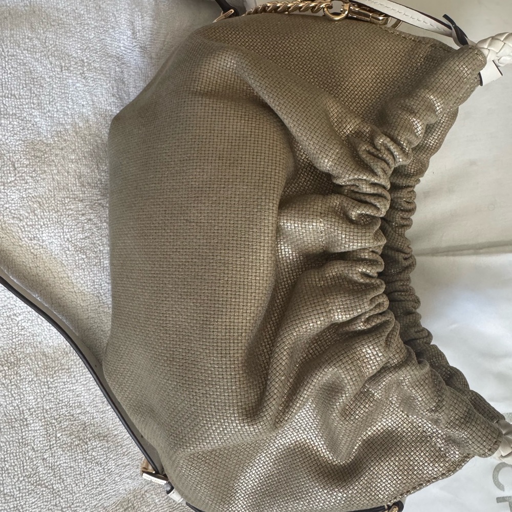 Michael Kors Metallic Gold Hobo Bag - Picture 4 of 5